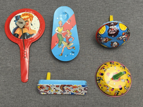Vintage noise makers - vintage, metal